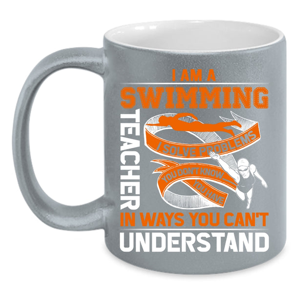 I Am A Swimming Teacher Coffee Mug, Awesome Swimming Teacher Coffee Cup