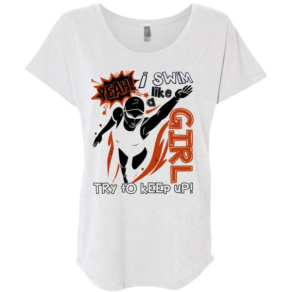 I Swim Like A Girl T Shirt, I Love Swimming T Shirt, Awesome T-Shirts