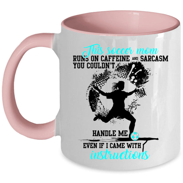 Funny Gift For Mom Coffee Mug, Cute Soccer Mom Accent Mug