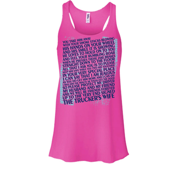 You Take Him Away T Shirt, Coolest Trucker's Wife Tank Top