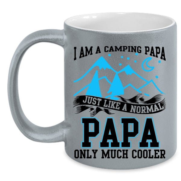 Awesome Camping Papa Coffee Mug, I Am A Camping Papa Accent Mug
