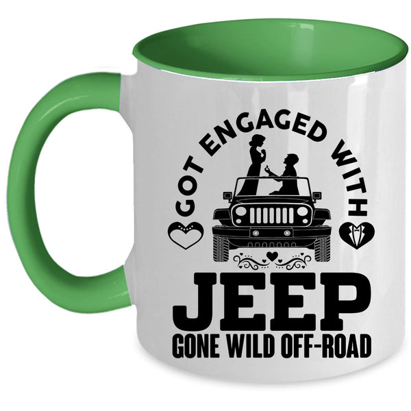 Cool Just Married Coffee Mug, Got Engaged With Jeep Accent Mug