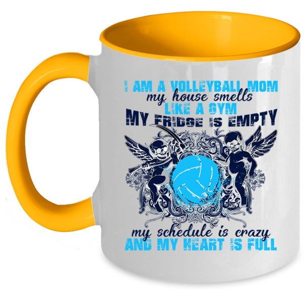 Cool Gift For Mom Coffee Mug, I Am A Volleyball Mom Accent Mug