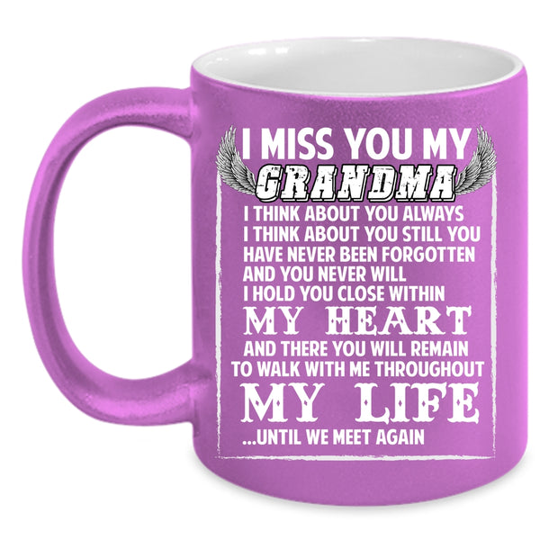 I Miss You My Grandma Coffee Mug, Cute Gift For Grandkids Coffee Cup
