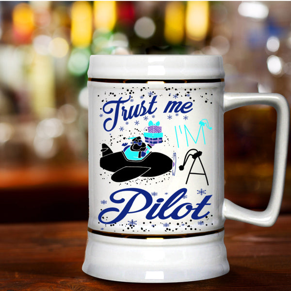 Christmas Gift For Pilot Beer Stein 22oz, I'm A Pilot Beer Mug