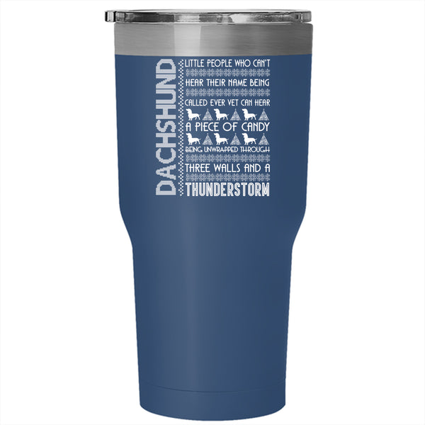 Dachshund Tumbler 30 oz Stainless Steel, Christmas Gift For Dog Lover Travel Mug