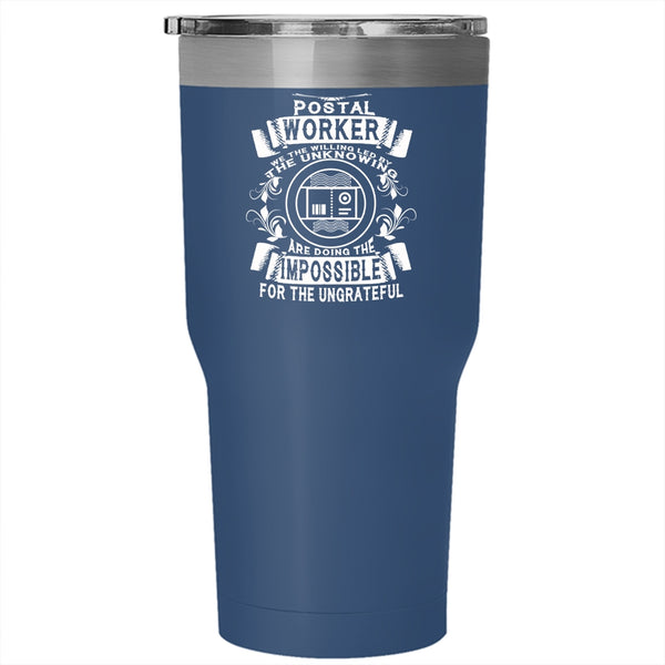 Postal Worker Tumbler 30 oz Stainless Steel, Cool Gift For Postal Worker Travel Mug