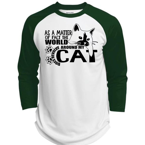 World Does Revolve Around My Cat T Shirt, I Love Cat T Shirt, Awesome T-Shirts  (Polyester Game Baseball Jersey)