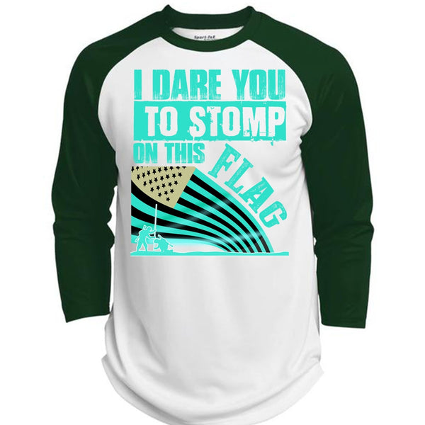 I Dare You To Stomp On This Flag T Shirt, I Love Veteran T Shirt, Awesome T-Shirts  (Polyester Game Baseball Jersey)