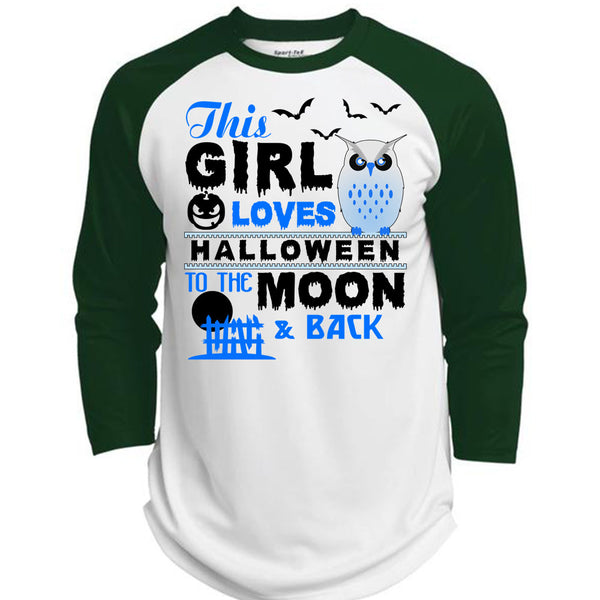 This Girl Loves Halloween To The Moon And Back T Shirt, Wait For Halloween T Shirt, Awesome T-Shirts  (Polyester Game Baseball Jersey)