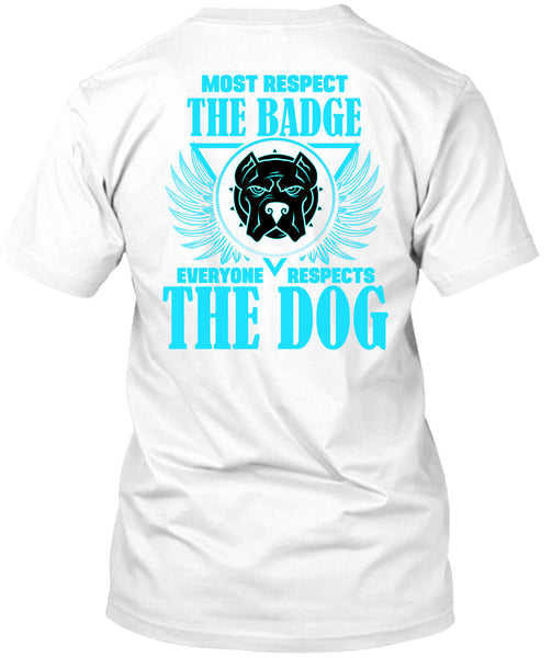 A black t-shirt with the shopify logo