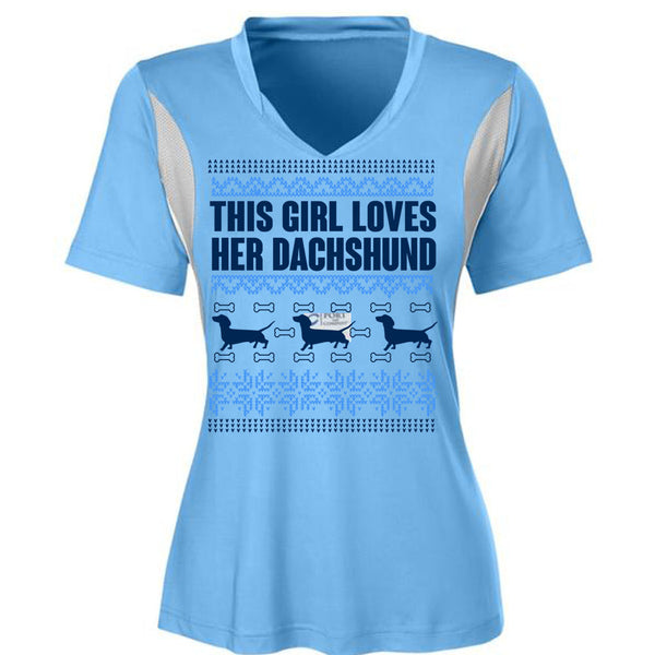This Girl Loves Her Dachshund T Shirt, This Girl Loves Christmas T Shirt, Awesome T-Shirts