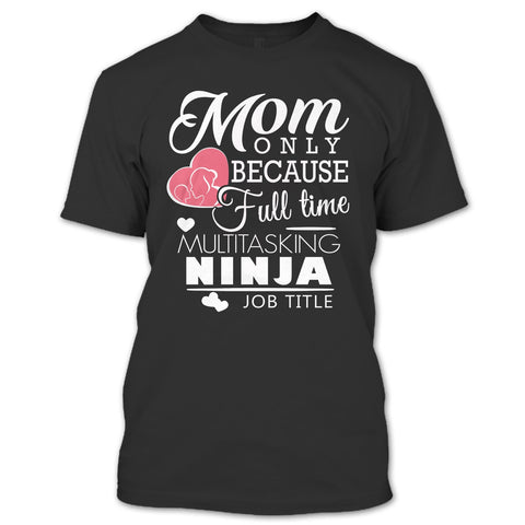 A black t-shirt with the shopify logo