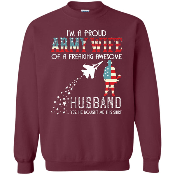 Freaking Awesome Husband T Shirt, Coolest Army Wife Sweatshirt