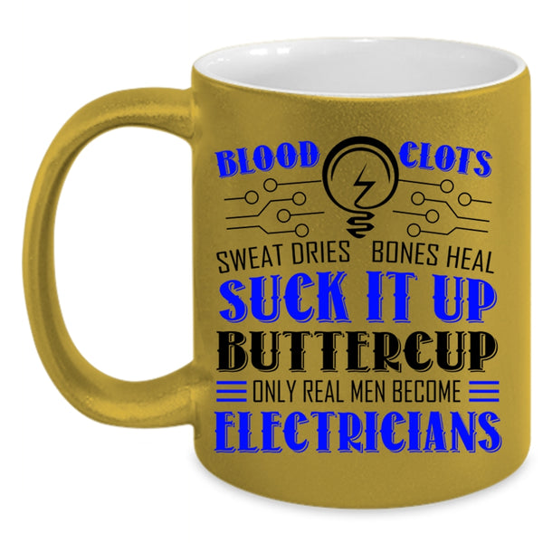 Only Real Men Become Electricians Cup, Husband Mug