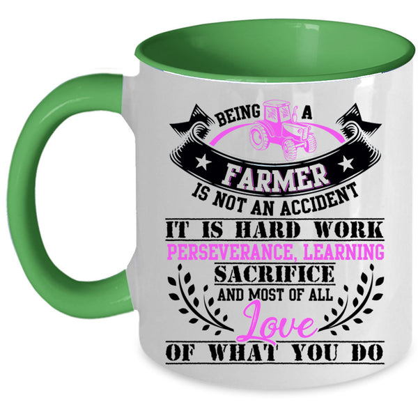 Best Gift For Farmer Coffee Mug, Being A Farmer Accent Mug