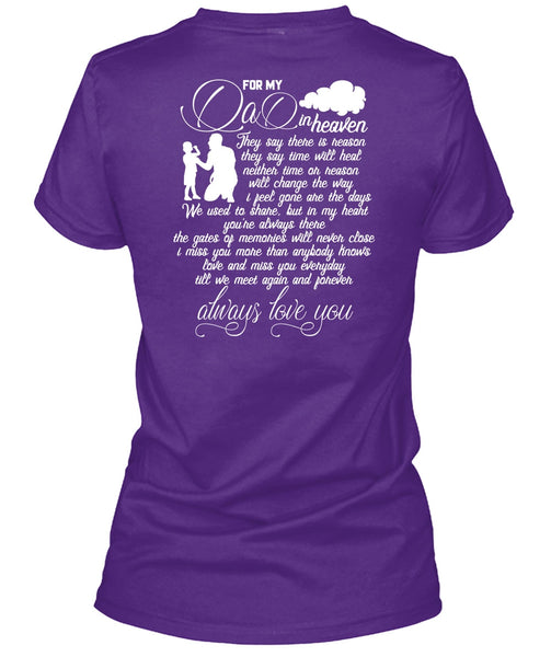 For My Dad In Heaven T Shirt, Love You T Shirt