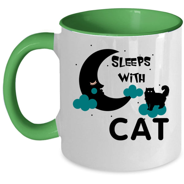 Sleep With Cat Mug, Cool Gift For Cat Lover Cup