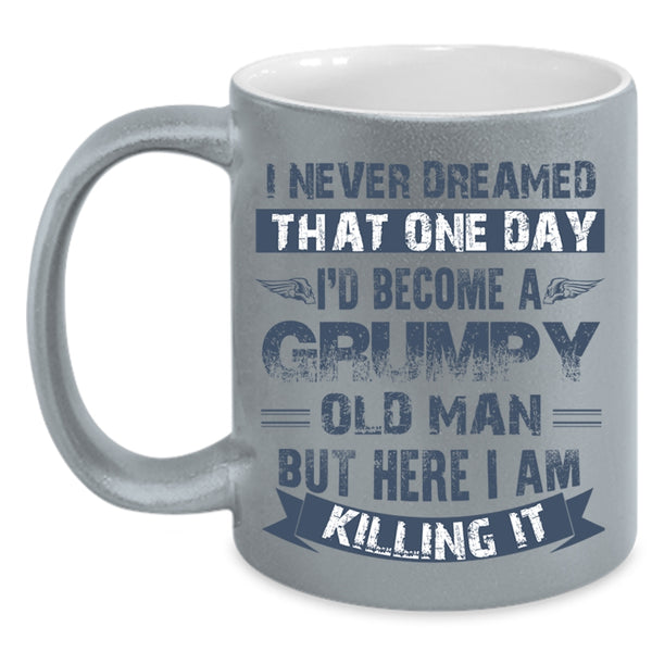 Funny Grandfather Coffee Mug, I'd Become A Grumpy Old Man Accent Mug