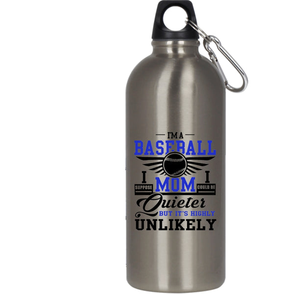 I'm A Baseball Mom 20 oz Stainless Steel Bottle,Cool Gift For Baseball Mom Outdoor Sports Water Bottle