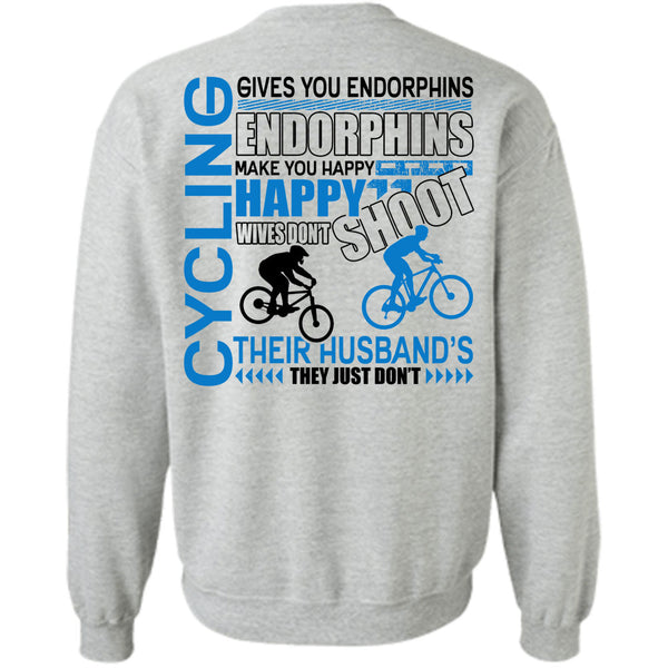 I Love Biking T Shirt, Cycling Gives You Endorphins Sweatshirt