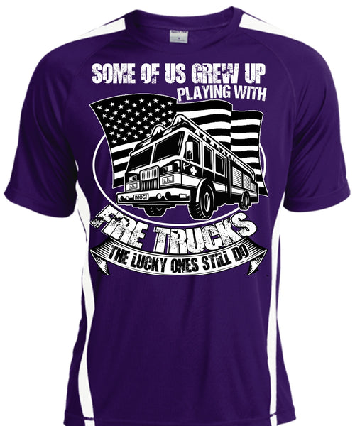 Playing With Fire Trucks T Shirt, I Love Firefighter T Shirt, Cool Shirt