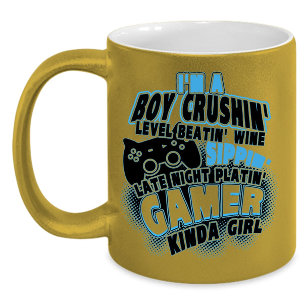 Camper Kinda Girl Coffee Mug, I'm A Boy Crushing Accent Mug