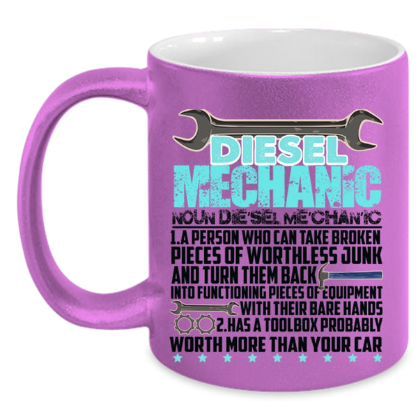 Funny Diesel Mechanic Coffee Mug, Diesel Mechanic Accent Mug