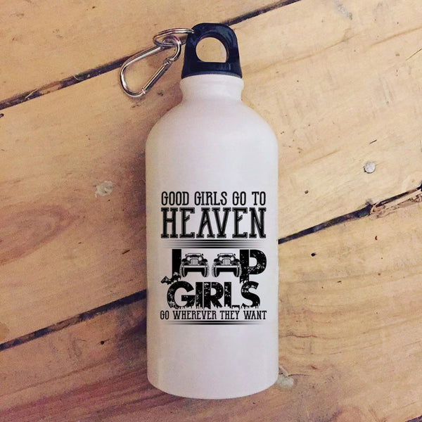 Good Girls Go To Heaven 20 oz Stainless Steel Bottle,Jeep Girls Go Wherever They Want Outdoor Sports Water Bottle