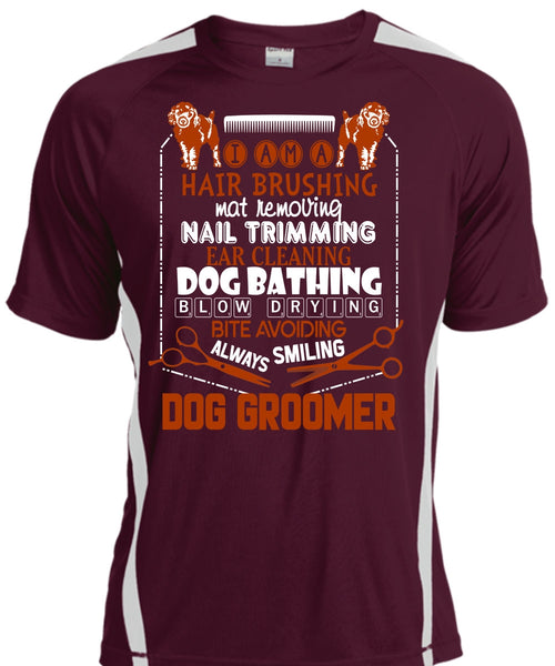 Always Smiling Dog Groomer T Shirt, I Am A Hair Brushing T Shirt, Cool Shirt
