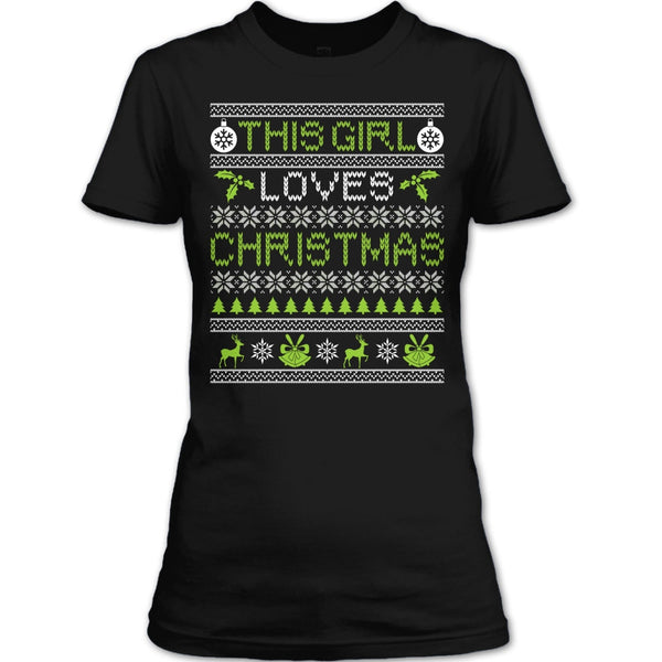 This Girl Loves Christmas T Shirt, Gift For Daughter T Shirt