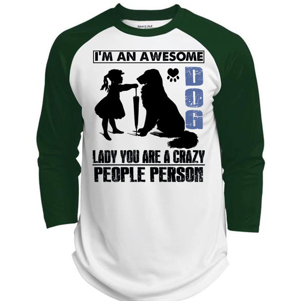 I'm An Awesome Dog Lady T Shirt, I Love My Dog T Shirt, Awesome T-Shirts  (Polyester Game Baseball Jersey)