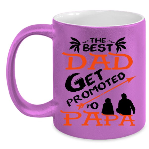 Awesome Dad Coffee Mug, The Best Dad Get Promoted To Papa Accent Mug