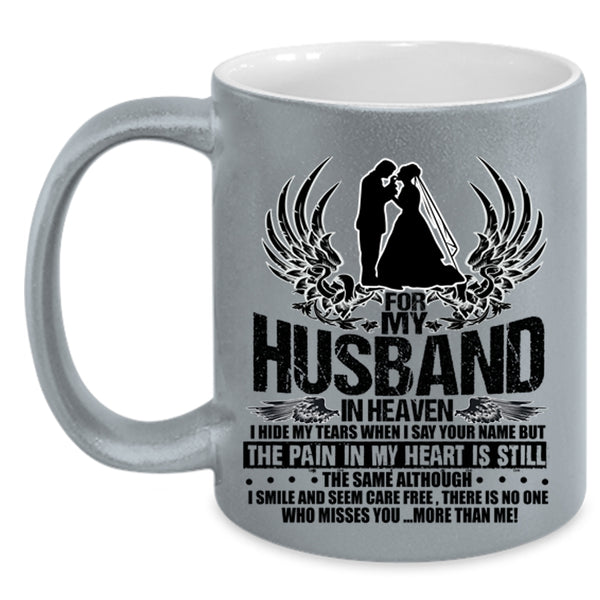 Awesome Wife Coffee Mug, For My Husband In Heaven Accent Mug