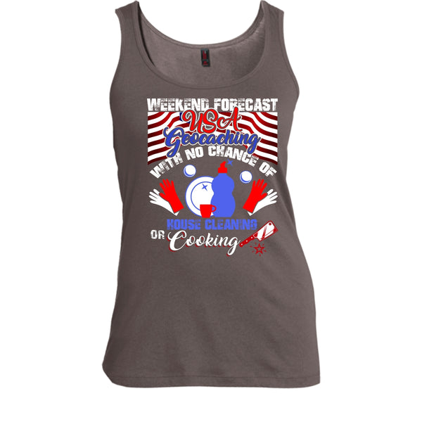 Weekend Forecast USA Geocaching T Shirt, Coolest Geocaching T Shirt, Cool T Shirt