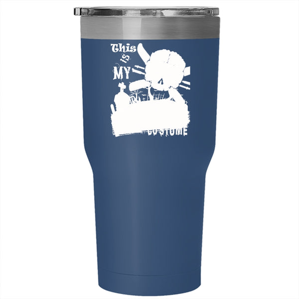 This is My Scary Ski Patroller Costume Tumbler 30 oz Stainless Steel, Halloween Travel Mug