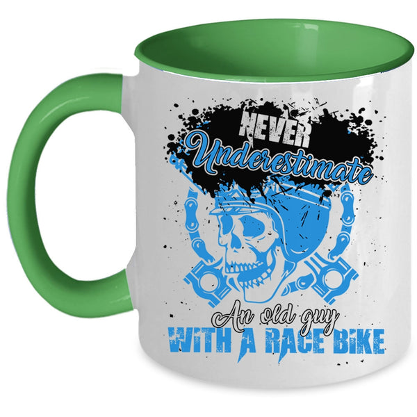 Awesome Race Biker Coffee Mug, An Old Guy With A Race Bike Accent Mug