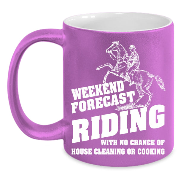 Weekend Forecast Riding Coffee Mug, Outdoor Coffee Cup
