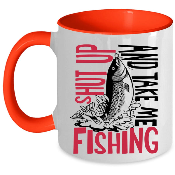 Best Gift For Fisher Coffee Mug, Take Me Fishing Accent Mug