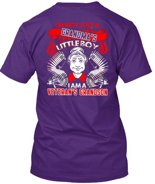 I Am A Veteran's Grandson T Shirt, Grandma's Little Boy T Shirt
