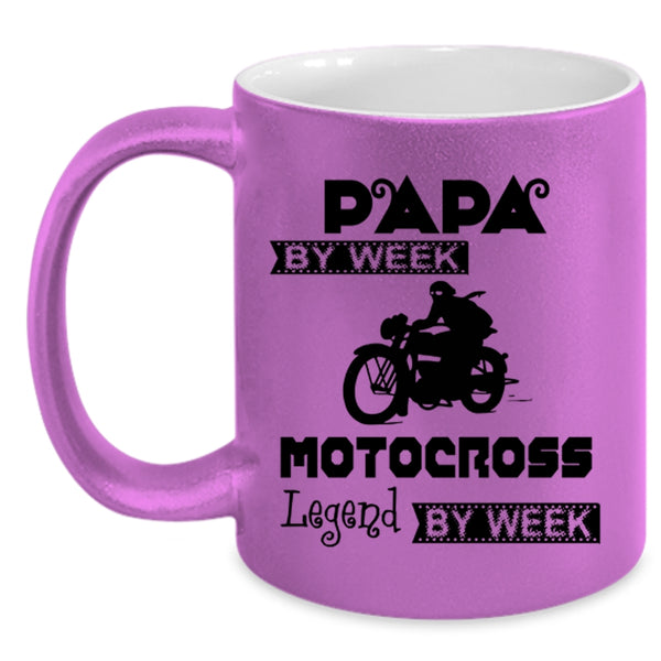 Motocross Legend By Week Coffee Mug, Papa By Week Accent Mug