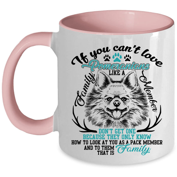 Cute Dogs Coffee Mug, Pomeranians Like A Family Member Accent Mug