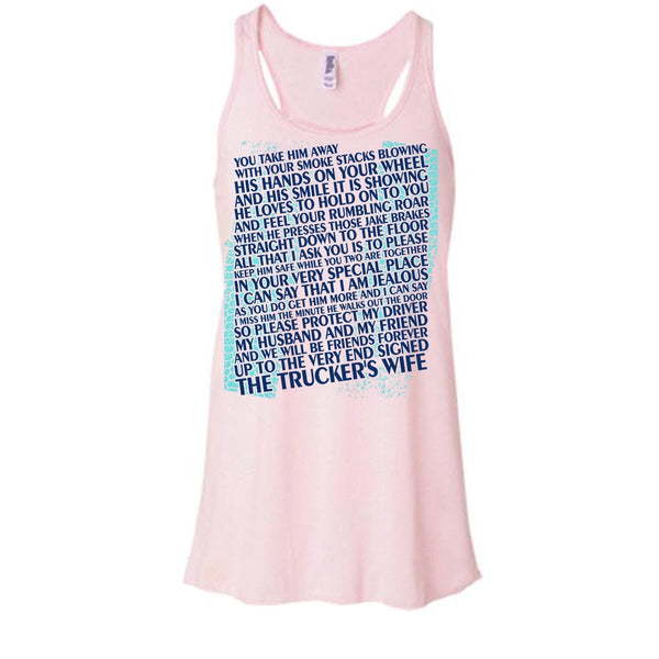 You Take Him Away T Shirt, Coolest Trucker's Wife Tank Top