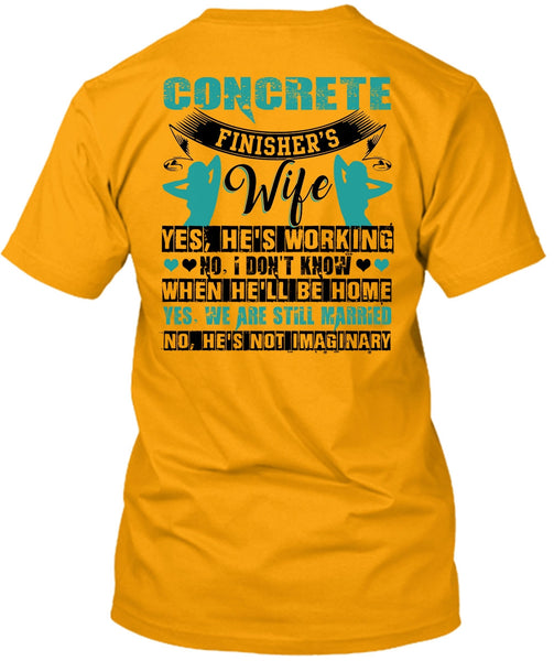 Concrete Finisher's Wife T Shirt, I Love Wife T Shirt