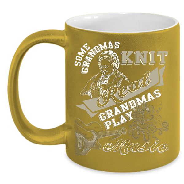 Real Grandmas Play Music Coffee Mug, Funny Grandma Coffee Cup
