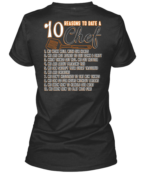 10 Reasons To Date A 10 Chef T Shirt, Play With Fire T Shirt