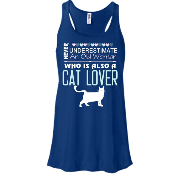 Never Underestimate An Old Woman Shirt, Who Is Also A Cat Lover Shirt