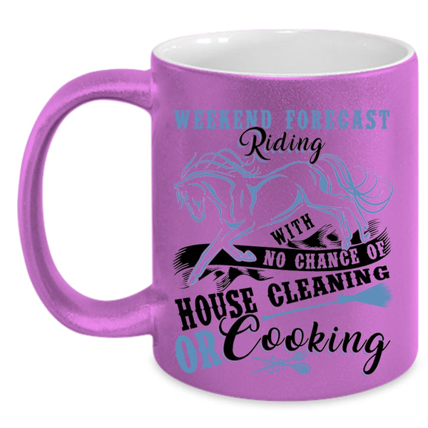 Awesome Equestrians Coffee Mug, Weekend Forecast Riding Accent Mug