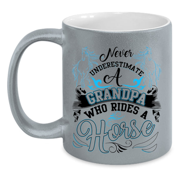 Awesome Grandpas Coffee Mug, Grandpa Rides A Horse Accent Mug