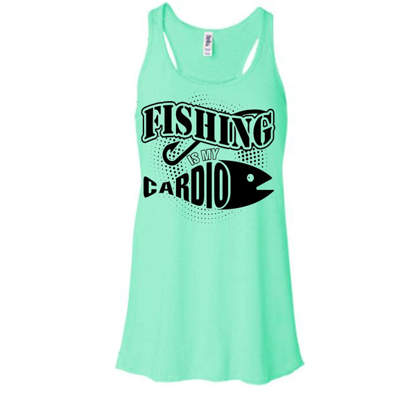 Fishing Is My Cardio T Shirt, Funny Fishing Tank Top